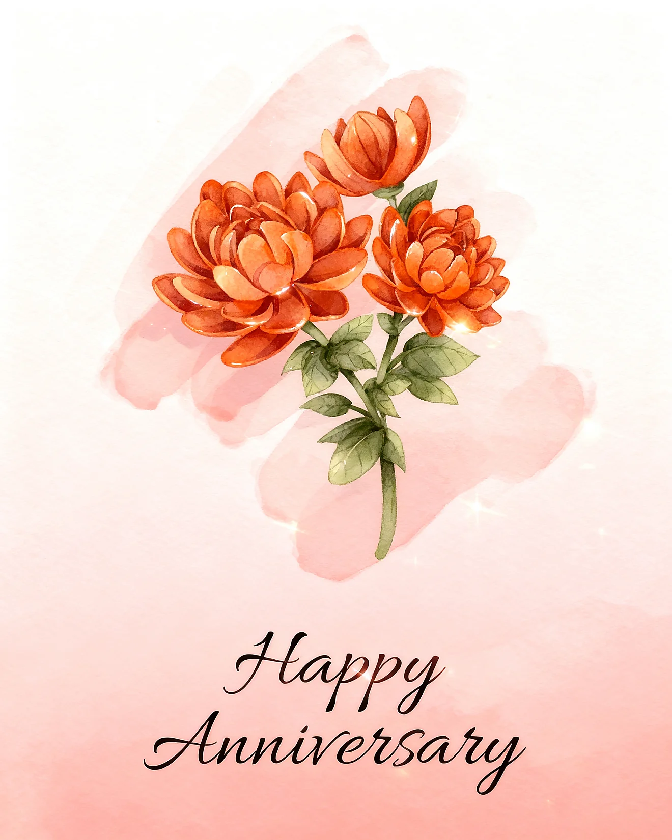 Blooming Love Always Together virtual Anniversary card