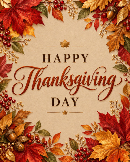 Rustic Autumn Wreath virtual Thanks Giving card