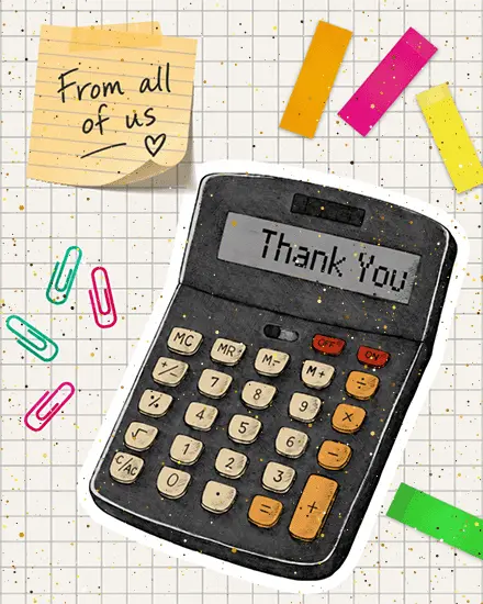 Counting On You virtual Thank You card