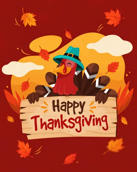 Warm Fall Medley virtual Thanks Giving card