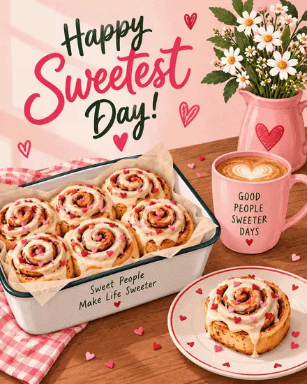 Cinnamon Roll Love virtual Sweetest Day card