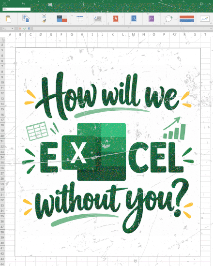 Excel Without You virtual Farewell (GoodBye) card