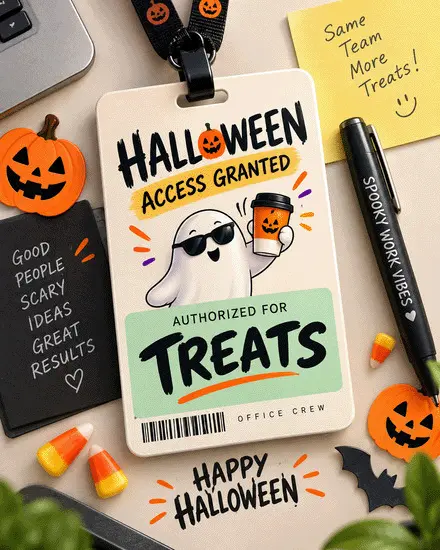Authorized For Treats virtual Halloween card