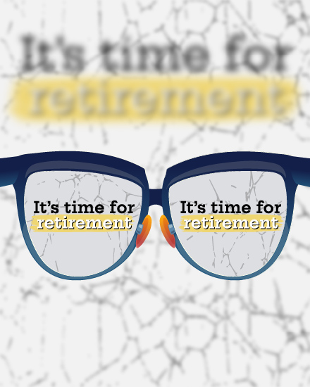 Time Through Glasses virtual Retirement card