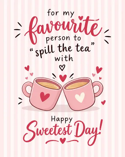 Spill The Tea virtual Sweetest Day card