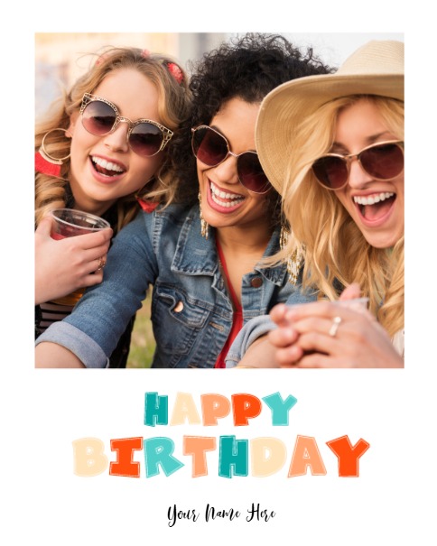 create free Colorful Typography group card
