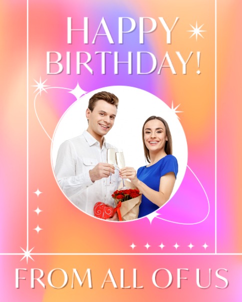 create free Glowing Stars group card