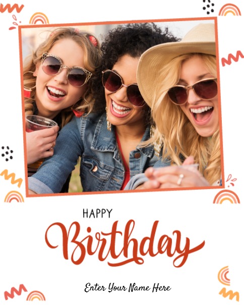 create free orange rainbow group card