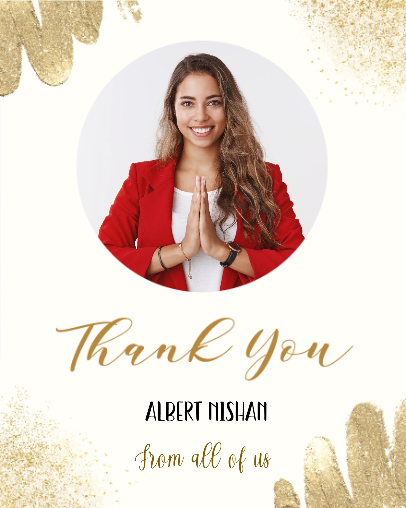 create free golden-sparkle group card