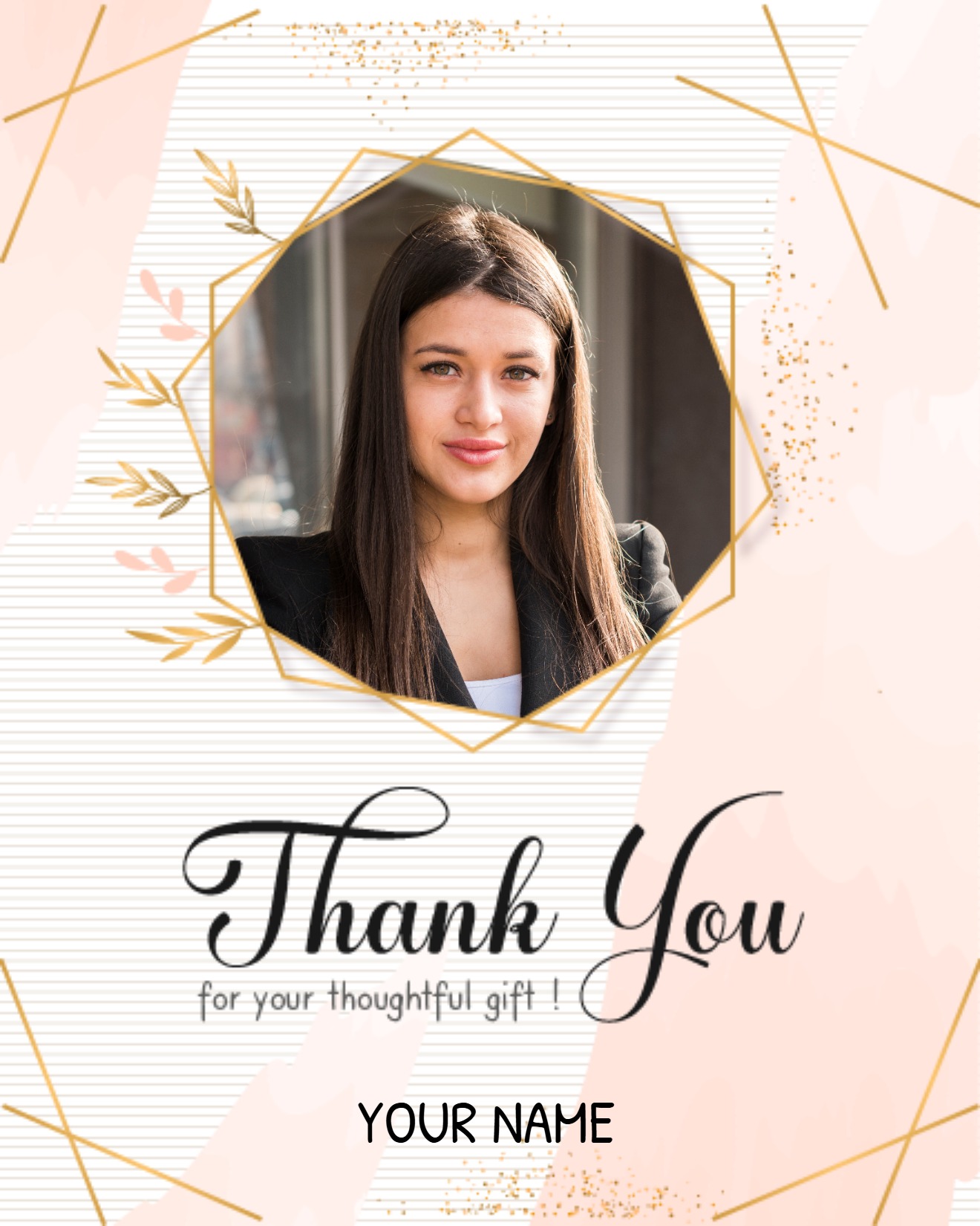 create free pink golden group card