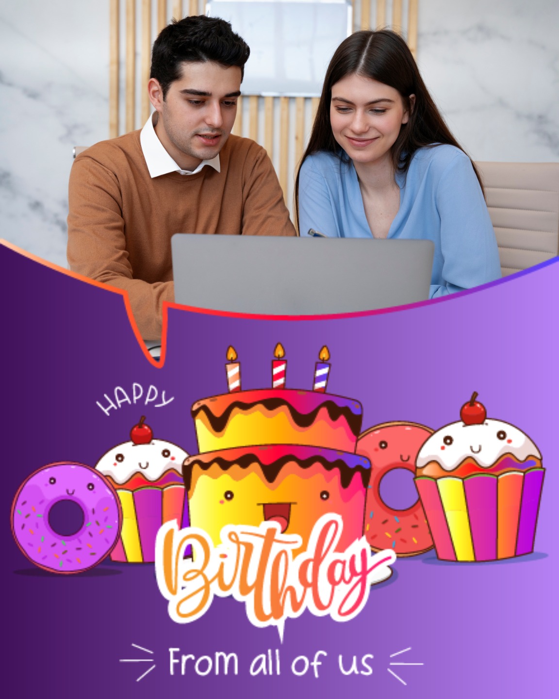 create free cards with cake donuts group card