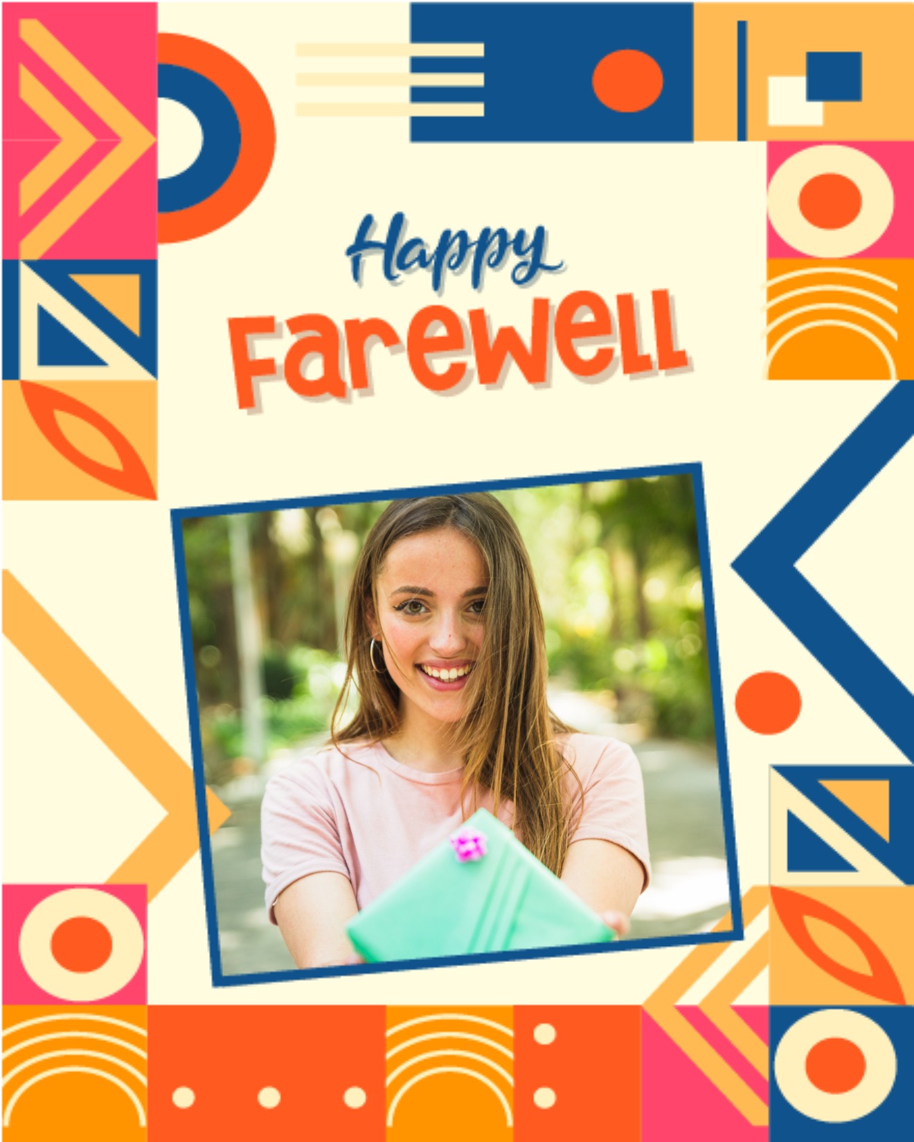 create free Colorful Geometric theme group card