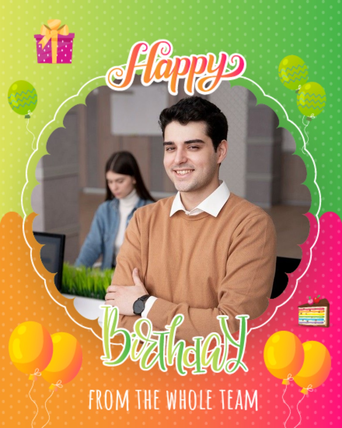 create free from the whole team group card