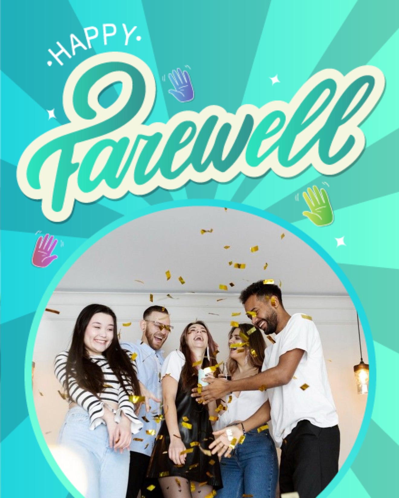 create free Group of coworkers celebrating group card