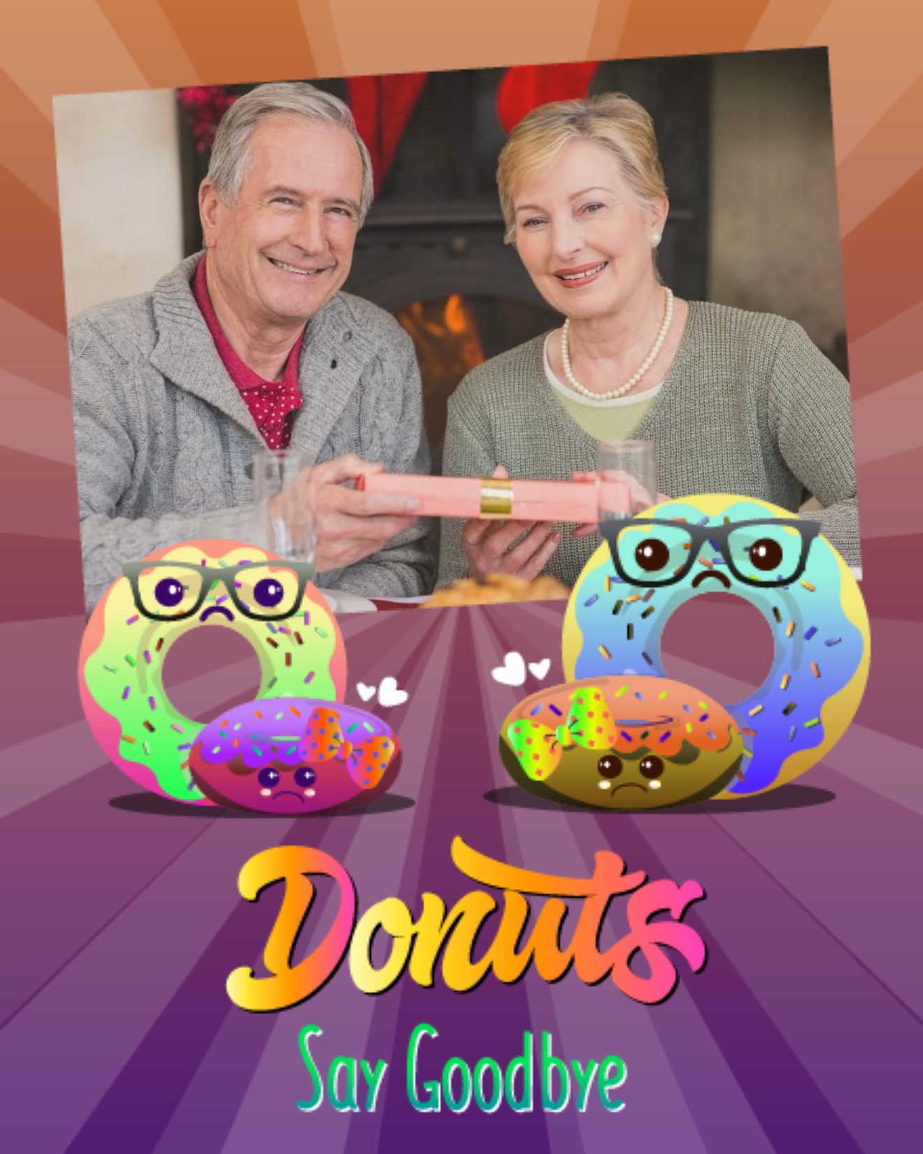 create free say goodbye with donuts group card