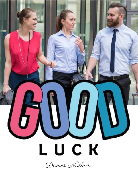 good luck colorful typo