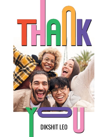 colorful thank you typography