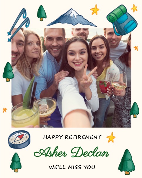 mountain photo retirement card
